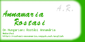 annamaria rostasi business card